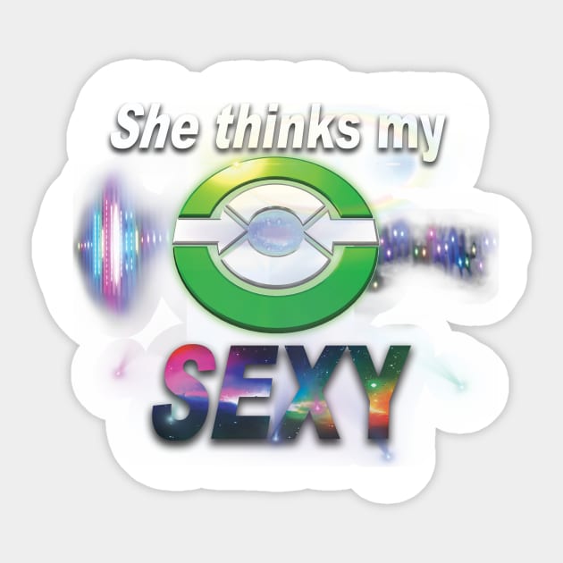 She thinks my Traktor's SEXY... Green delux Sticker by Destro